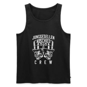 jga crew junggesellenabschied totenkopf - Männer Premium Bio Tank Top - Schwarz - Vorne - Michal (187cm)