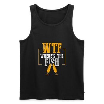 fishing fishing saying - Men's Premium Organic Tank Top - black - Front - Michal (187cm)