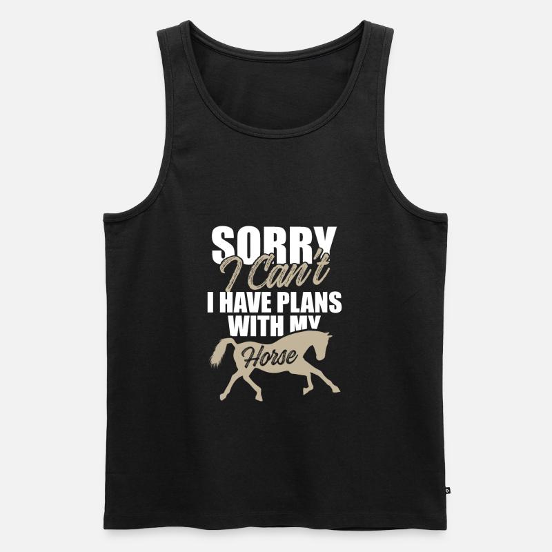 pläne pferde - Männer Premium Bio Tank Top - Schwarz