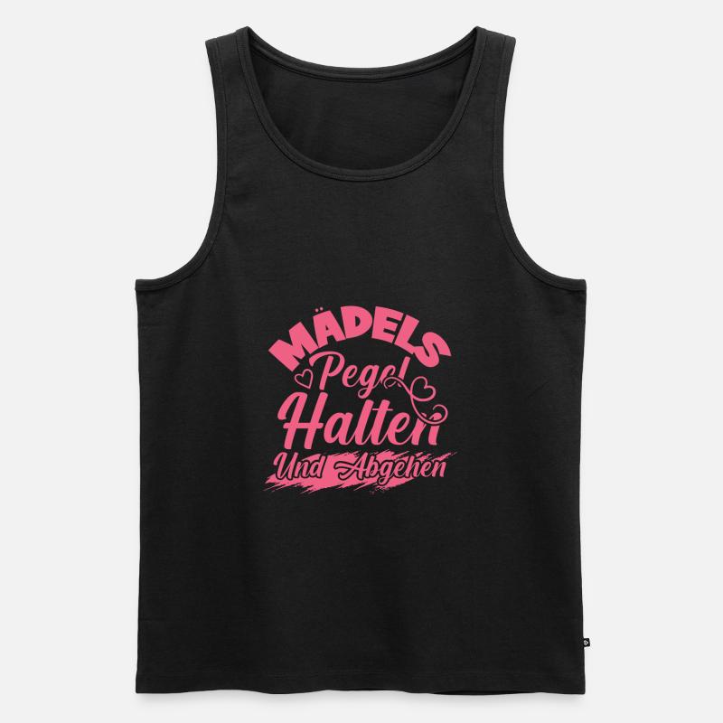 Mädels Pegel Halten - Männer Premium Bio Tank Top - Schwarz