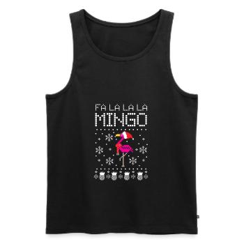 Noël Falalalamingo Flamingo - Débardeur bio Premium Homme - noir - Devant - Michal (187cm)