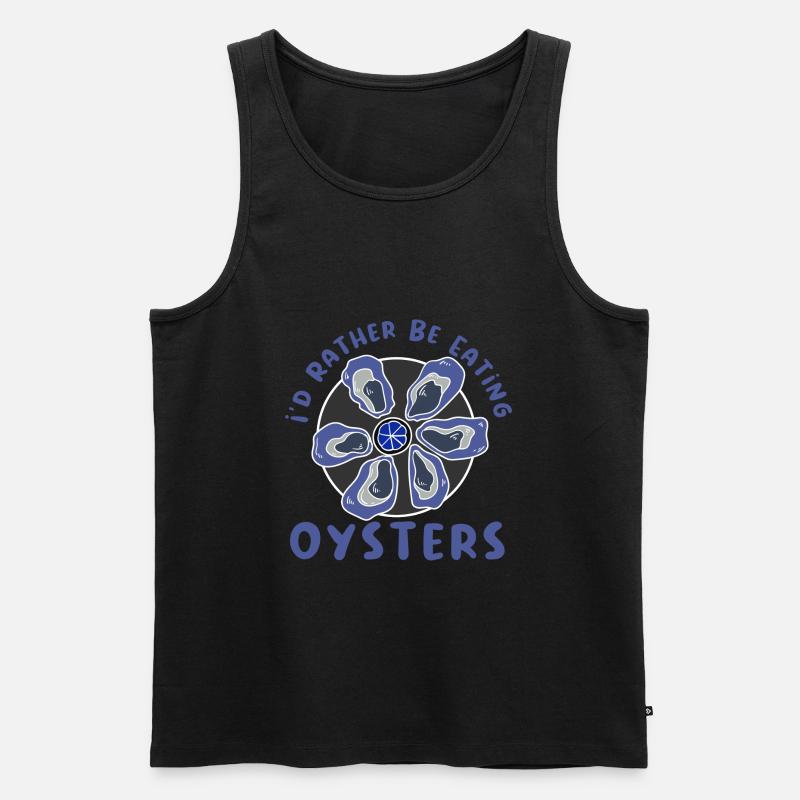 Austern, Meeresfrüchtekoch, Meerestier - Männer Premium Bio Tank Top - Schwarz