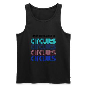 Elektriker, Spannungs-Elektroarbeiter, Handwerker - Männer Premium Bio Tank Top - Schwarz - Vorne - AI Model Male 178 light (178cm)