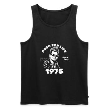 50ème Anniversaire Pogo pour la vie depuis 07/1975 - Débardeur bio Premium Homme - noir - Devant - Michal (187cm)