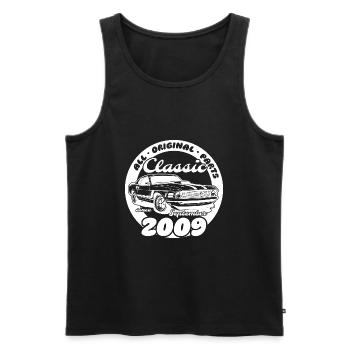 16. Geburtstag - Klassiker Musclecar 09/2009 - Männer Premium Bio Tank Top - Schwarz - Vorne - AI Model Male 178 light (178cm)