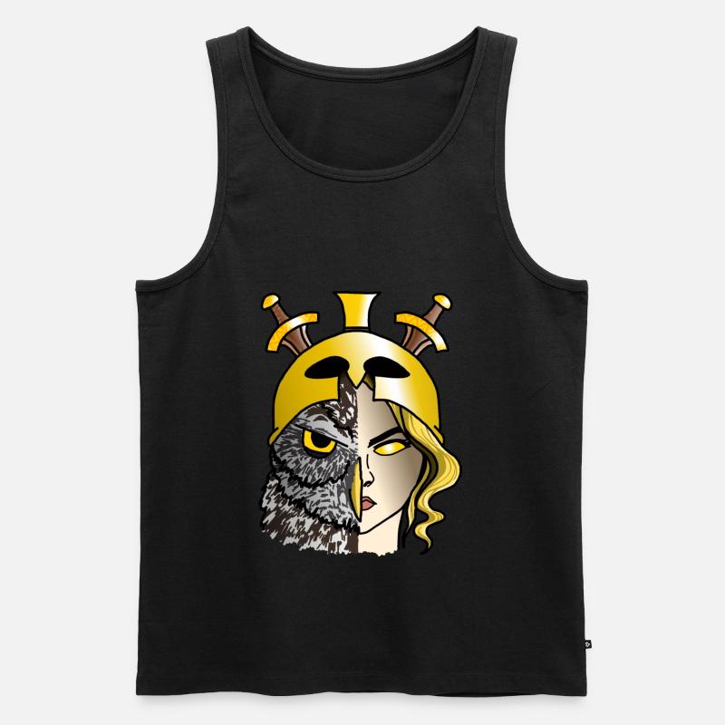 Athena - Männer Premium Bio Tank Top - Schwarz