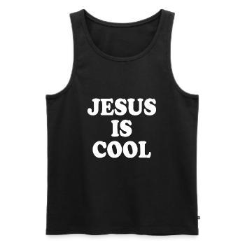 Jesus is cool - Débardeur bio Premium Homme - noir - Devant - AI Model Male 178 light (178cm)