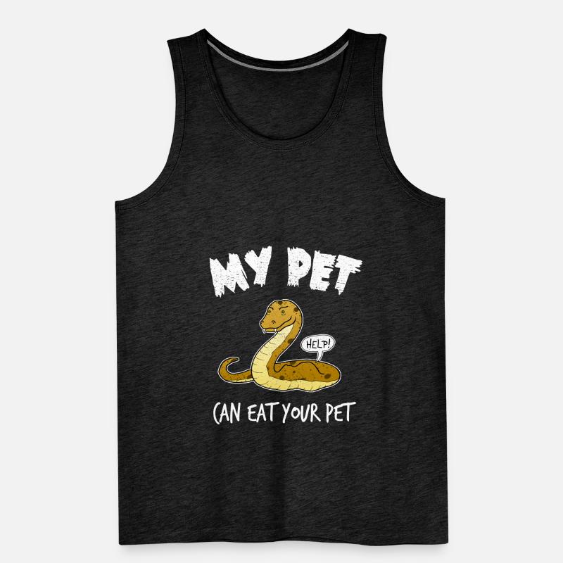 Cadeau drôle d'animal familier de python de serpent Débardeur bio Premium Homme