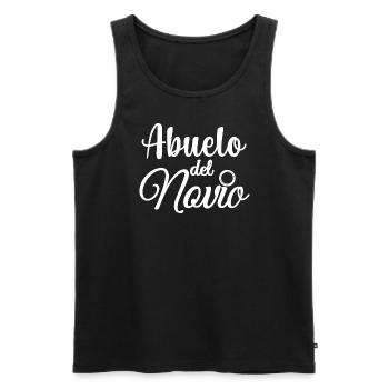 Abuelo del Novio Groom's Grandpa Wedding Party - Men's Premium Organic Tank Top - black - Front - Michal (187cm)
