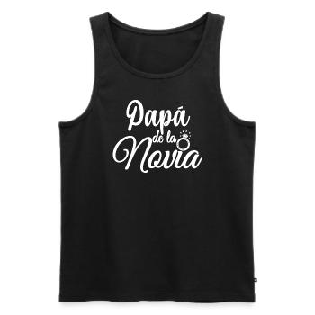 Papa de la Novia Bride's Father Wedding Gift - Men's Premium Organic Tank Top - black - Front - Michal (187cm)