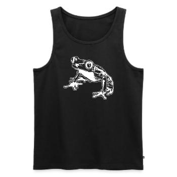 Laubfrosch Grafik Aquatische Amphibienfrosch Liebhaber - Männer Premium Bio Tank Top - Schwarz - Vorne - AI Model Male 178 light (178cm)