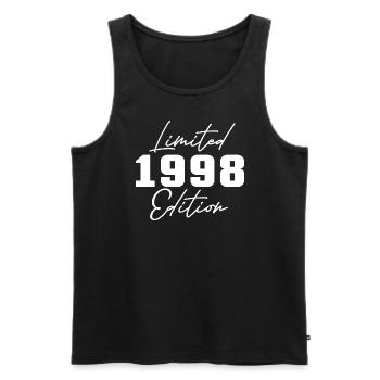 25th Birthday Men Women Anniversary 25 Years Old - Men's Premium Organic Tank Top - black - Front - Michal (187cm)