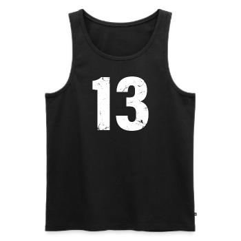 Cool Number 13 - 13 Years Old 13th Birthday Gift - Men's Premium Organic Tank Top - black - Front - Michal (187cm)