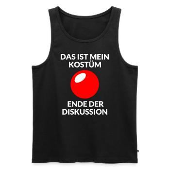Faschingsmuffel Kein Kostüm lustige Sprüche Clown - Männer Premium Bio Tank Top - Schwarz - Vorne - Michal (187cm)