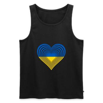 Ukraine - Männer Premium Bio Tank Top - Schwarz - Vorne - AI Model Male 178 light (178cm)
