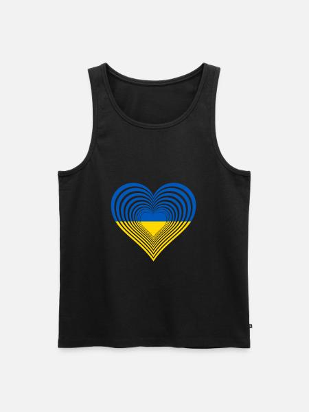 Ukraine - Männer Premium Bio Tank Top - Schwarz