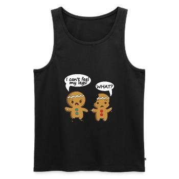 Gingerbread gingerbread man christmas xmas - Men's Premium Organic Tank Top - black - Front - AI Model Male 178 light (178cm)