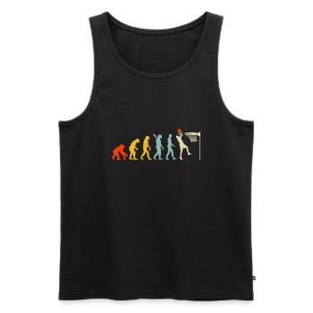 Evolution Basketball Game - Männer Premium Bio Tank Top - Schwarz - Vorne - AI Model Male 178 light (178cm)