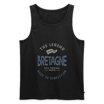 MADE IN BRETAGNE Bretonisches Geburtstags-Weihnachtsgeschenk - Männer Premium Bio Tank Top - Schwarz - Vorne - Michal (187cm)