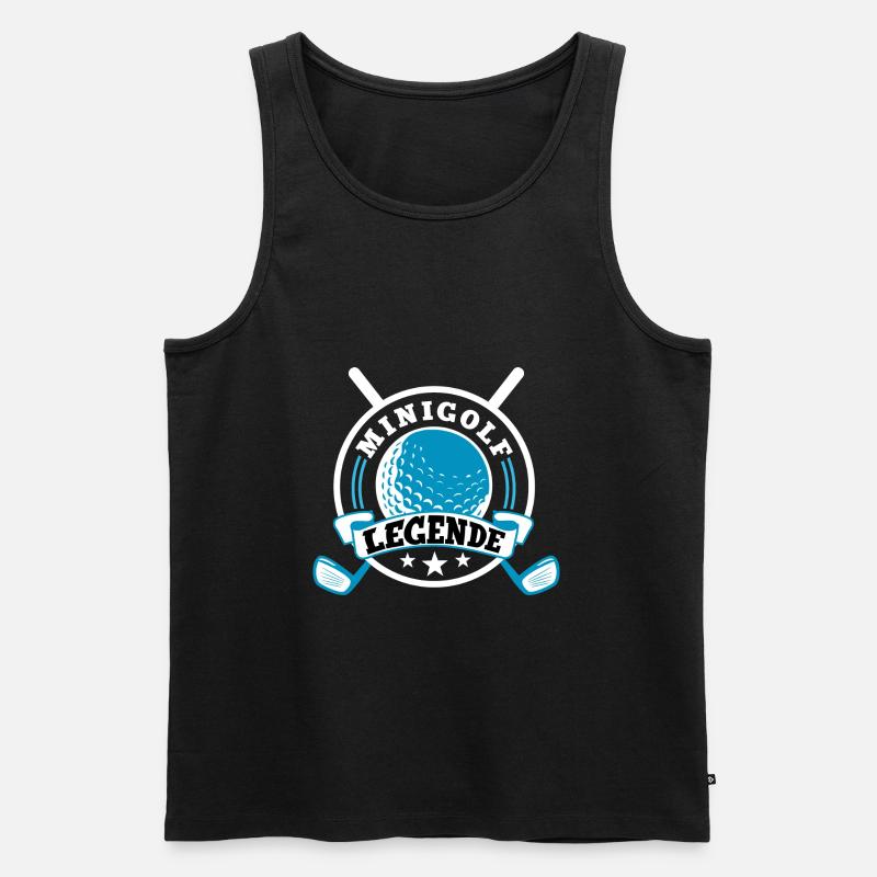 Minigolf Legende Geschenkidee - Männer Premium Bio Tank Top - Schwarz
