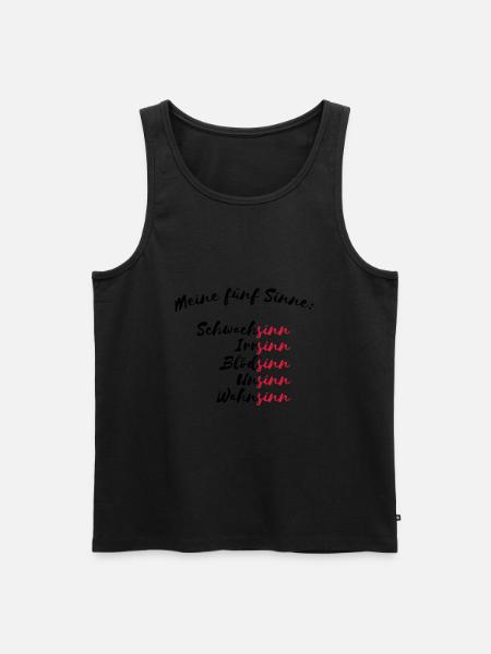 Meine fünf Sinne - Männer Premium Bio Tank Top - Schwarz