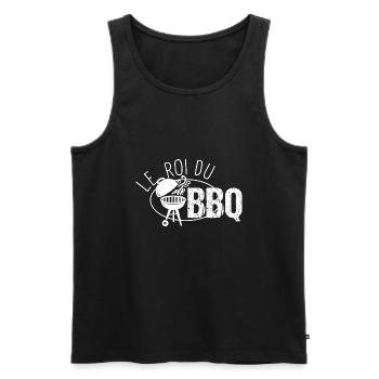 le roi du BBQ - Barbecue - Débardeur bio Premium Homme - noir - Devant - Michal (187cm)