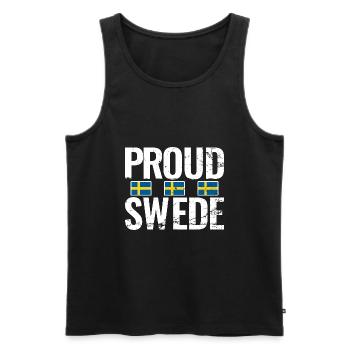Fier Suédois Suède Vintage Drapeau Suédois - Débardeur bio Premium Homme - noir - Devant - Michal (187cm)