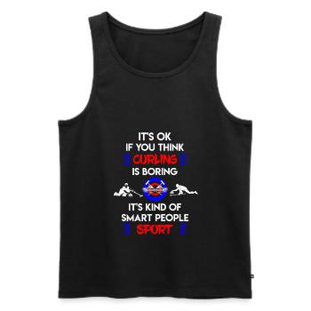 Curling curling - Men's Premium Organic Tank Top - black - Front - AI Model Male 178 light (178cm)