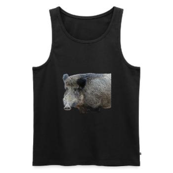 Wild boar Wild boar Pig Sow Pigs - Men's Premium Organic Tank Top - black - Front - AI Model Male 178 light (178cm)