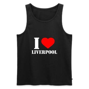 Liverpool - Männer Premium Bio Tank Top - Schwarz - Vorne - AI Model Male 178 light (178cm)