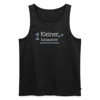Kleiner Schlawiner Kinder Baby Geschenk Idee - Männer Premium Bio Tank Top - Schwarz - Vorne - Michal (187cm)