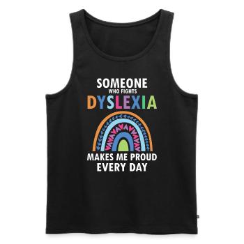 Dyslexia Teacher for Legathenia Therapists - Men's Premium Organic Tank Top - black - Front - Michal (187cm)
