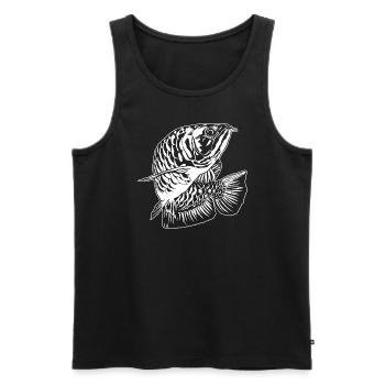 Arowana Fish Graphic Fishes Lover Fishing Gear - Men's Premium Organic Tank Top - black - Front - Michal (187cm)
