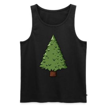 Fir Tree Tree Forester Gift Idea - Men's Premium Organic Tank Top - black - Front - Michal (187cm)