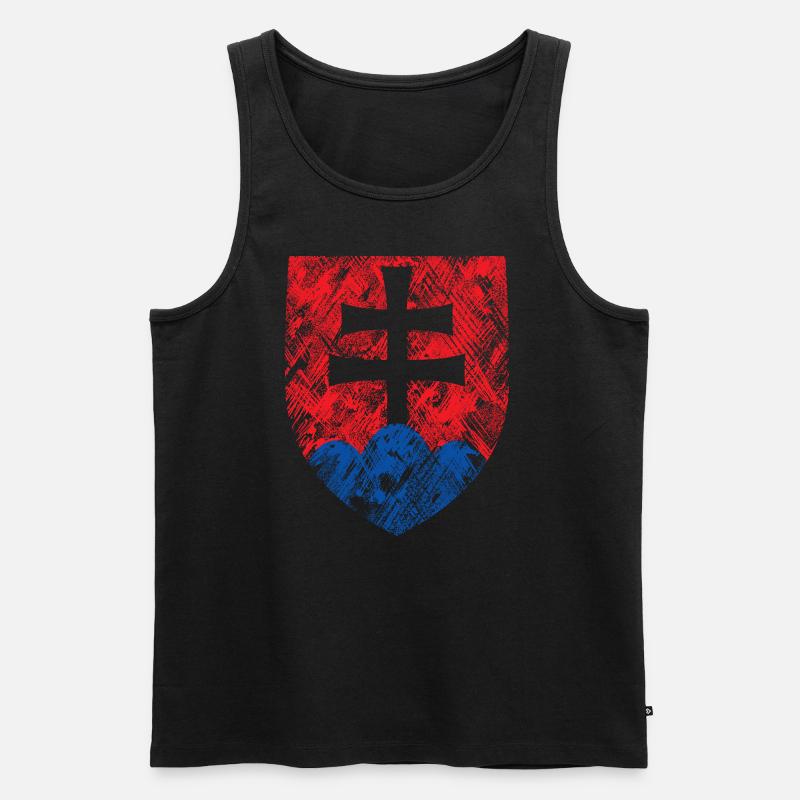 Slowakei - Männer Premium Bio Tank Top - Schwarz