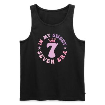 In My Sweet Seven Era 7th Birthday groovy 7th - Men's Premium Organic Tank Top - black - Front - Michal (187cm)