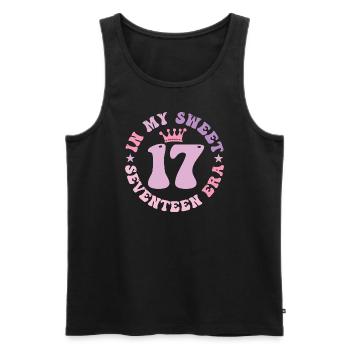 In My Sweet Seventeen Era 17th Birthday 17th - Men's Premium Organic Tank Top - black - Front - AI Model Male 178 light (178cm)