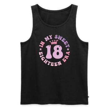 In My Sweet Eighteen Era 18th Birthday Groovy 18th - Men's Premium Organic Tank Top - black - Front - Michal (187cm)