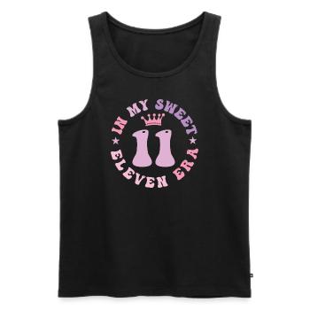 In My Sweet Eleven Ära 11. Geburtstag Groovy 11. - Männer Premium Bio Tank Top - Schwarz - Vorne - Michal (187cm)
