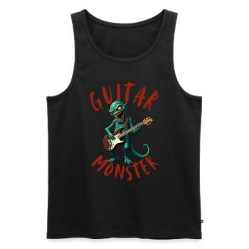 Guitar Monster | Guitar, monster, funny pictures - Men's Premium Organic Tank Top - black - Front - AI Model Male 178 light (178cm)