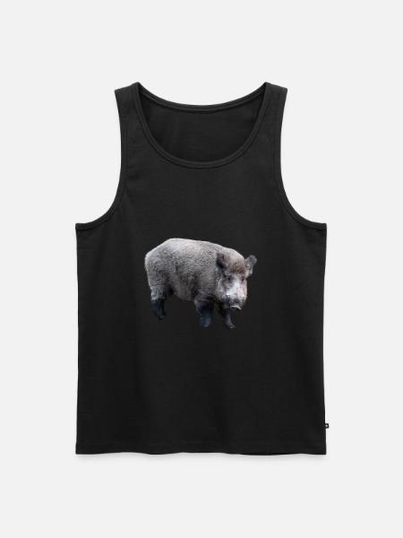 Wildschwein - Männer Premium Bio Tank Top - Schwarz