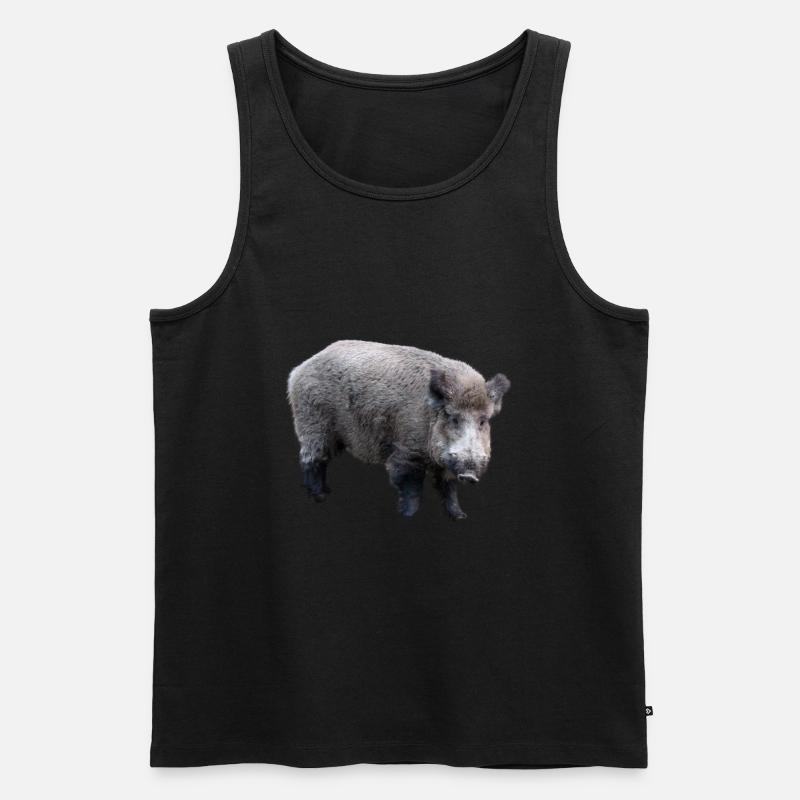 Wildschwein - Männer Premium Bio Tank Top - Schwarz