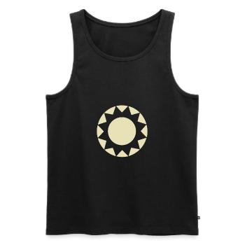 Abstrakte Sonne Sonnenschein Abstrakte Kunst - Männer Premium Bio Tank Top - Schwarz - Vorne - AI Model Male 178 light (178cm)
