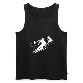 Vacances au ski Skieurs Ski Sports d’hiver - Débardeur bio Premium Homme - noir - Devant - Michal (187cm)
