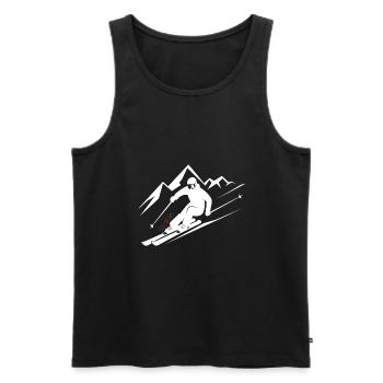 Skieurs Ski Hiver Vacances d’hiver Sports d’hiver - Débardeur bio Premium Homme - noir - Devant - Michal (187cm)