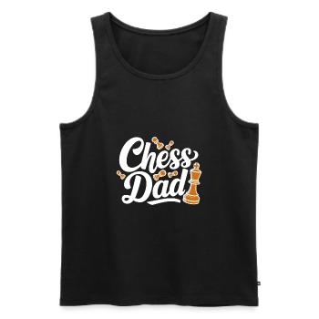 Chess Dad Chess Saying Quote - Men's Premium Organic Tank Top - black - Front - AI Model Male 178 light (178cm)