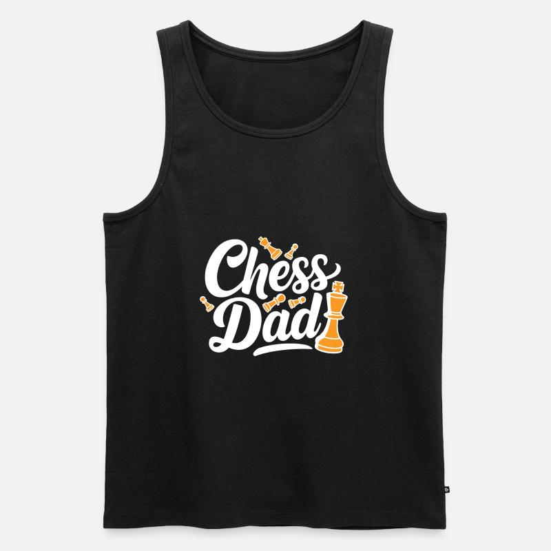 Chess Dad Schach Spruch Zitat - Männer Premium Bio Tank Top - Schwarz