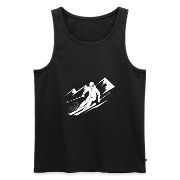Skieurs Ski Hiver Vacances d’hiver Sports d’hiver - Débardeur bio Premium Homme - noir - Devant - Michal (187cm)