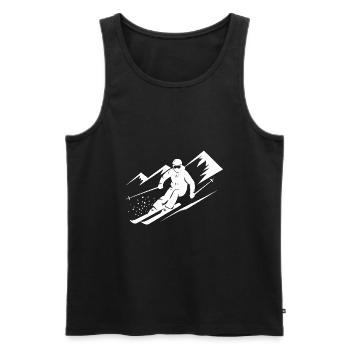Skieurs Ski Hiver Vacances d’hiver Sports d’hiver - Débardeur bio Premium Homme - noir - Devant - Michal (187cm)