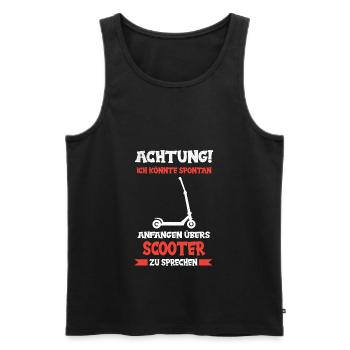 Scooter Stunt Scooter Tretroller Roller E-Scooter - Männer Premium Bio Tank Top - Schwarz - Vorne - Michal (187cm)